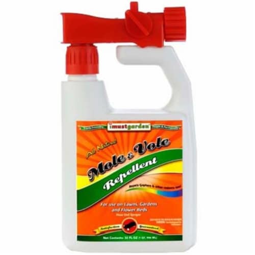 I Must Garden MVH32 Mole and Vole Repellent - 32oz Hose End Sprayer Perspective: front