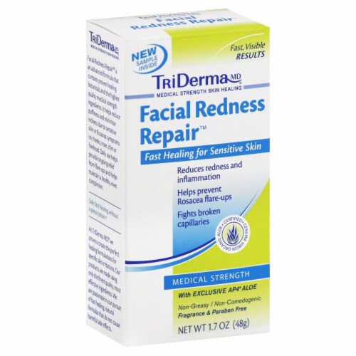 TriDerma Facial Redness Repair Medical Strength Perspective: front