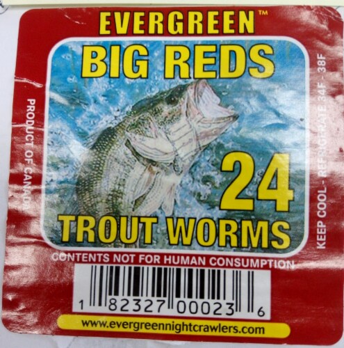 Evergreen Big Reds Trout Worms, 5 oz - Food 4 Less