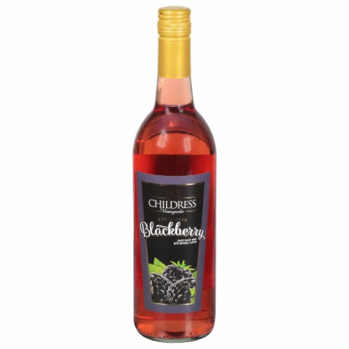 Childress Vineyards Sun-Kissed Blackberry North Carolina Flavored Wine Perspective: front
