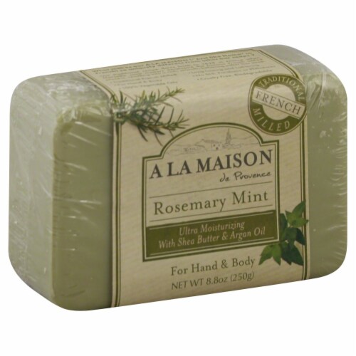 A La Maison Rosemary Mint Bar Soap Perspective: front