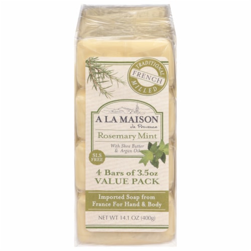 A La Maison Rosemary Mint Bar Soap Perspective: front