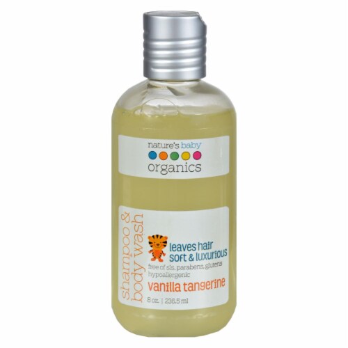 Nature's Baby Organics Shampoo and Body Wash Vanilla Tangerine - 8 fl oz Perspective: front