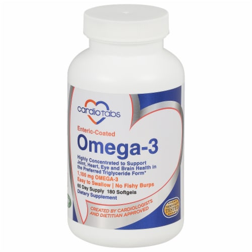 Cardio Enteric Coated Omega-3 Softgels 1100mg Perspective: front