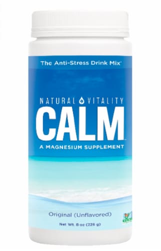 Natural Vitality Calm Magnesium Supplement Drink Mix Perspective: front