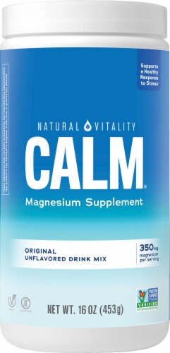 Natural Vitality CALM Unflavored Magnesium Supplement Drink Mix Perspective: front