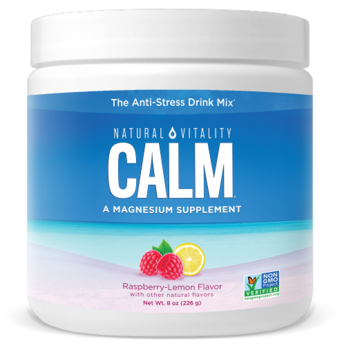 Natural Vitality Calm Raspberry Lemon Drink Mix Perspective: front