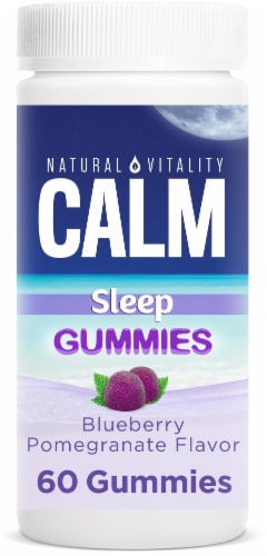 Natural Vitality Calm Blueberry Pomegranate Sleep Gummies Perspective: front