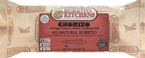 Burrito Kitchens Chorizo & Egg Breakfast Burrito Perspective: front