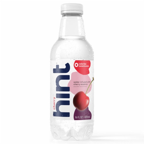 Hint® Cherry Flavored Bottled Water Perspective: front