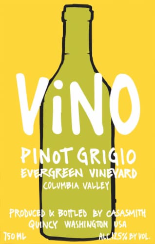 Vino Evergreen Vineyard Pino Grigio Perspective: front