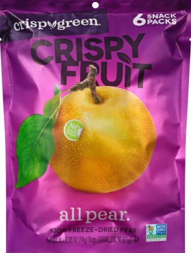 Crispy Green Crispy Fruit Freeze Dried Pears Perspective: front