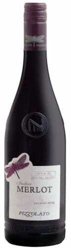 Pizzolato Italian Merlot Organic Wine Perspective: front