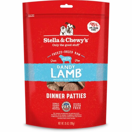 Stella Chewys 860267 25 oz Dandy Lamb Dinner Patties Grain Free Freeze Dried Dog Food 1 Ralphs