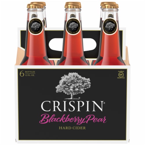 Crispin Blackberry Pear Gluten Free Hard Cider Perspective: front