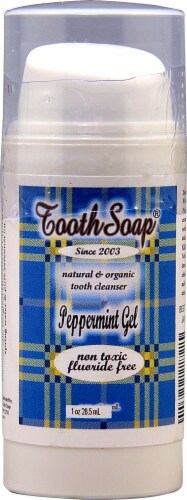 Tooth Soap  Natural & Organic Tooth Cleanser   Peppermint Gel Perspective: front