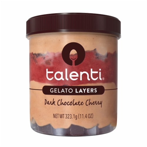Talenti Gelato Layers Dark Chocolate Cherry Ice Cream Perspective: front
