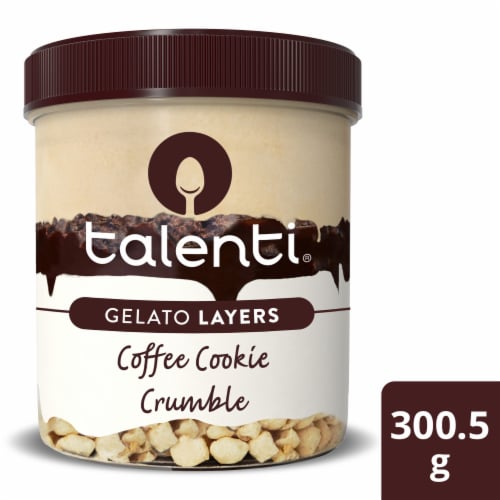 Talenti Layers Coffee Cookie Crumble Gelato Pint Perspective: front