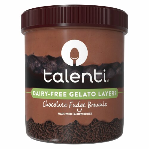 Talenti® Dairy-Free Chocolate Fudge Brownie Gelato Layers Perspective: front