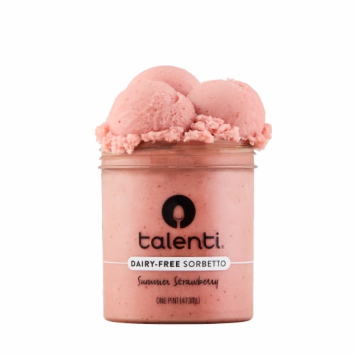 Talenti Dairy-Free Sorbetto Summer Strawberry 1 pint Perspective: front