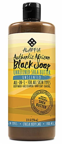 Alaffia  Authentic African Black Soap Unscented Perspective: front