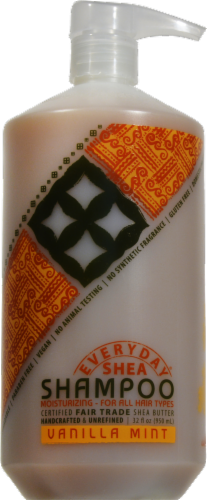 Alaffia Everyday Shea Vanilla Mint Shampoo Perspective: front