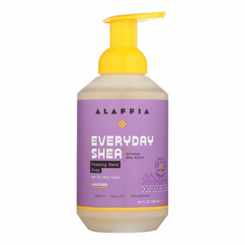 Alaffia Everyday Shea Lavender Foaming Hand Soap Perspective: front