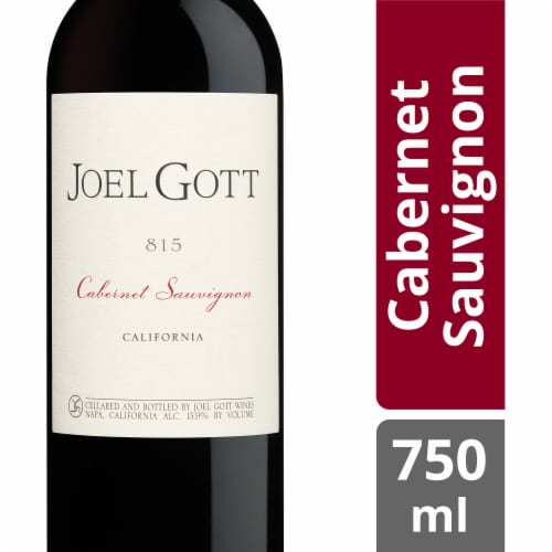 Joel Gott 815 Cabernet Sauvignon Red Wine Bottle Perspective: front