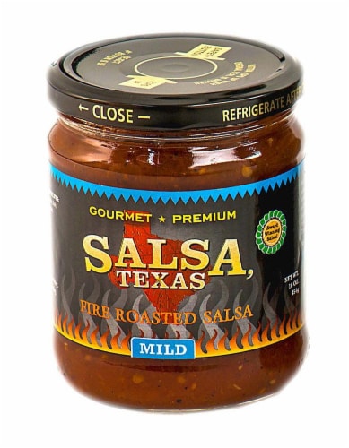 Salsa Texas Fire-Roasted Mild Gourmet Salsa Perspective: front