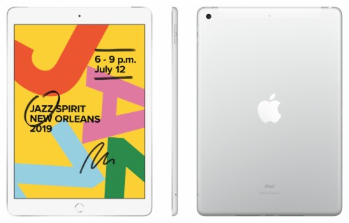 Apple iPad Tablet - Silver Perspective: front