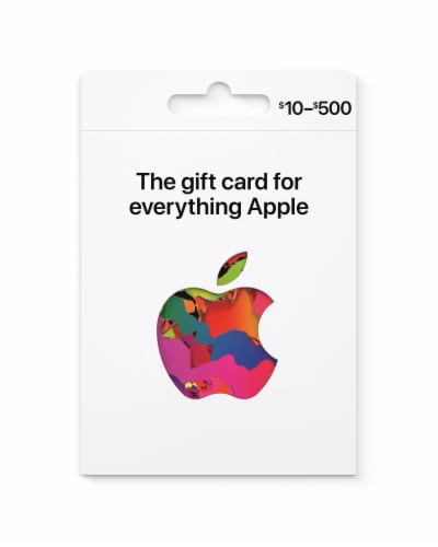 Apple $10-$500 Gift Card Perspective: front