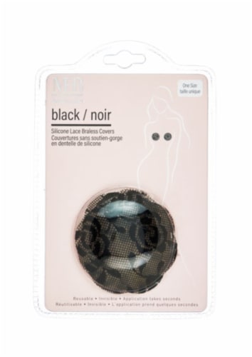 Must Have Beauty Lace Nipple Cover Clamshell - Black Perspective: front