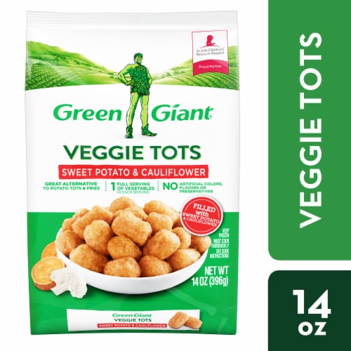 Green Giant Sweet Potato & Cauliflower Veggie Tots Perspective: front