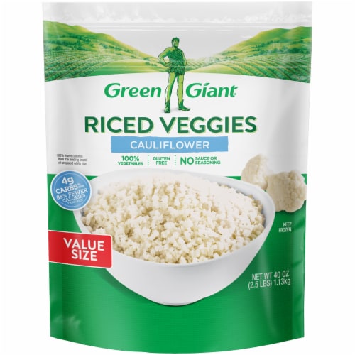 Green Giant Frozen Cauliflower Riced Veggies Perspective: front