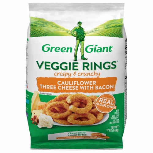 Green Giant Cauliflower Three Cheese with Bacon Veggie Rings Perspective: front