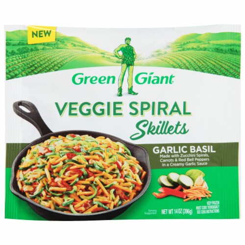 Green Giant Skillets Garlic Basil Veggie Spiral Perspective: front