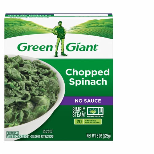 Green Giant Simply Steam Chopped Spinach Perspective: front