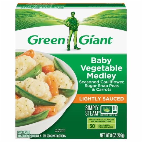 Green Giant Lightly Sauced Baby Vegetable Medley Perspective: front