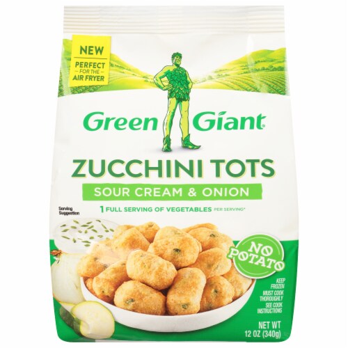 Green Giant Sour Cream & Onion Zucchini Tots Perspective: front