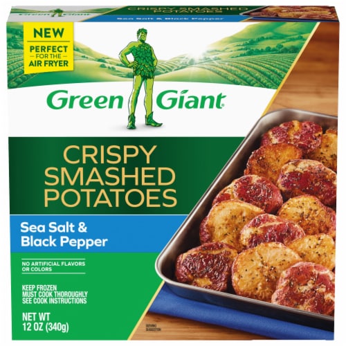 Green Giant Smashed Crispy Sea Salt & Black Pepper Potatoes Perspective: front