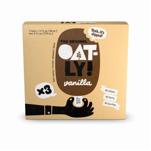 Oatly Vanilla Dairy Free Frozen Bar Perspective: front
