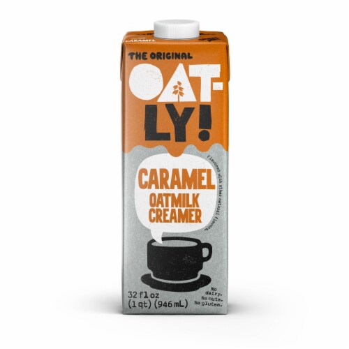 Oatly Dairy-Free Caramel Oatmilk Coffee Creamer Perspective: front