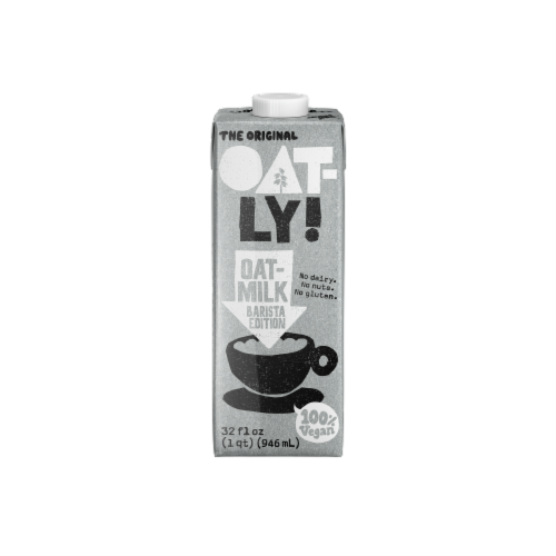 Oatly Dairy Free Shelf Stable Barista Original Oat Milk Perspective: front