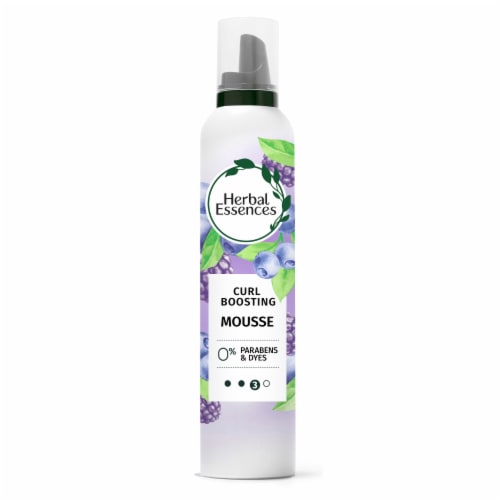 Herbal Essences Curl Boosting Mousse for Curly Hair and Wavy Hair, All Day Hold, Frizz Control Perspective: front