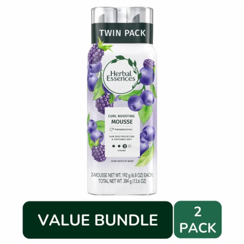 Herbal Essences Curl Boosting Mousse Set for Curly Hair and Wavy Hair, All Day Hold Perspective: front