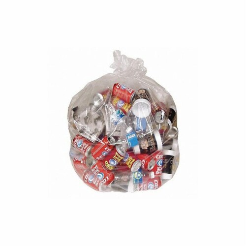 Tough Guy Trash Bags,65 gal..,Clear,PK50  4LGH3 Perspective: front