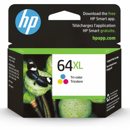 HP 64XL High-Yield Tri-Color Original Ink Cartridge Perspective: front