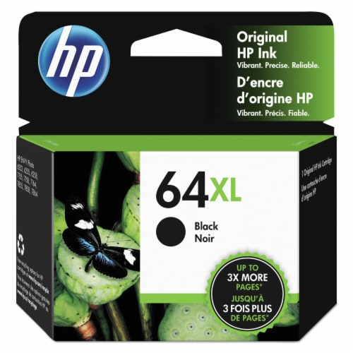HP 64XL High-Yield Black Original Ink Cartridge Perspective: front