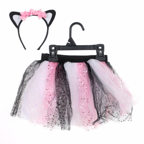 Sparkle Kitty Tutu Youth Halloween Costume Accessory Perspective: front
