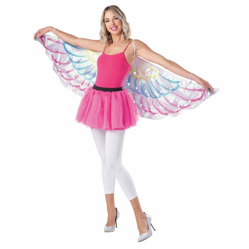 Light Up Unicorn Wings Adult Halloween Costume Accessory Perspective: front